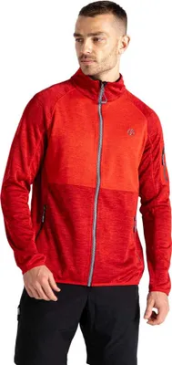 Productafbeelding van Dare2b Torrek fleecejas met doorlopende rits, rood, maat L, voor heren, kleur rood, maat L