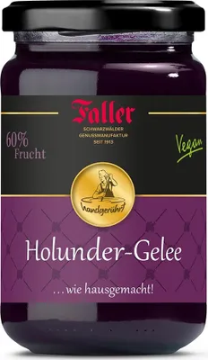 Produktbild von Holunder-Gelee extra von Faller: Hausgemachter Genuss aus dem Schwarzwald