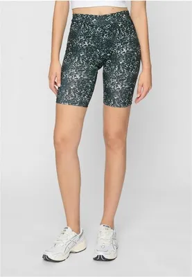 Produktbild von Urban Classics TB4346A | Ladies AOP Cycle Shorts 2-Pack Radlerhosen für Damen - Farbe: black/white+black - Größe: S