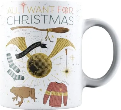 Image de Harry Potter - Tasse à café, motif de Noël CD154 (taille unique) (blanc)