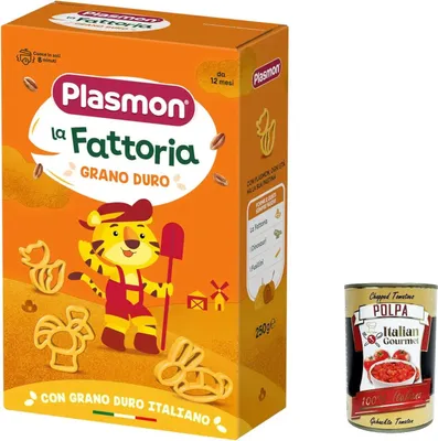 Produktbild von 3x Plasmon La fattoria Pasta di Grano Duro 250 g + Italian Gourmet polpa 400g