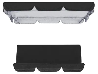 Produktbild von Ersatzbezug Hollywoodschaukel 3-Sitzer mit Sonnenschirm wasserdicht Gartenstuhl Ersatzbezug für Schaukelbank im Freien