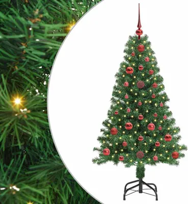 Produktbild von vidaXL Künstlicher Weihnachtsbaum mit 150 LEDs mit Ständer Grün 120 cm