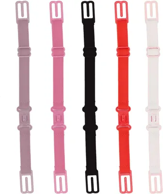 Produktbild von 5er-Pack BH-Träger, BH-Trägerhalter zum Durchrutschen für den Rücken, Damen, 7,4 Zoll (Schwarz, Weiß, Rosa, Rot und Hautfarbe)