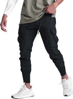 Herren-Jogginghose Skinny Fit – Gestreift, Elastisch, Mit Reißverschluss