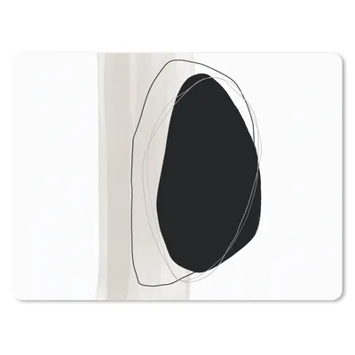 Produktbild von MuchoWow® Mauspad Mousepad Schwarz - Farbe - Pastell 23x19 cm - Mousepads - Maus Mat - Pad - Mausunterlage - Schreibtischunterlage - Mauspad