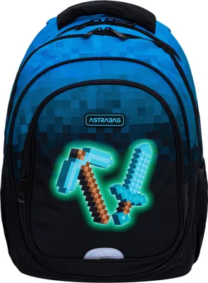 Obrázok produktu pre Modrý školský batoh Pixel Sword Kilof AstraBag Astra