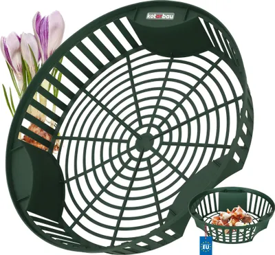 Produktbild von KOTARBAU® Pflanzschale Blumenzwiebeln Pflanzkorb Korb zum Pflanzen von Tulpenzwiebeln ⌀ 320 mm Korb zum Anbau von Zwiebelgewächsen