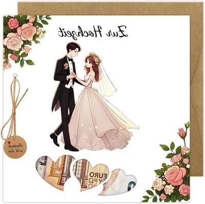 Produktbild von Elegantes Hochzeitsgeschenk für Brautpaar Geldgeschenk
