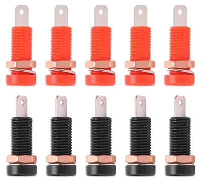 10 Stück 4 mm Bananenstecker Buchse, 24 A, Messing/ABS