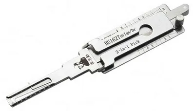 Immagine prodotto di Decodificatore strumento auto Lishi Original HU162T(8) / VAG2015 – 2-in-1 Pick Decoder per contatto, portiere e bagagliaio, compatibile con VW, Audi 2015+