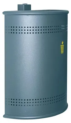 Metall-Mülleimer 44 L, Oxidon, Wandmontage, abnehmbar