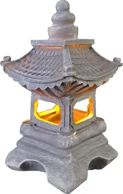 Produktbild von Japanische Laterne für den Garten im Freien, Solar-Deko-Garten im Freien, Zen-Statue, Laterne, Pagode, kreatives Geschenk, Vintage-Kunsthandwerk, Solarleuchten, Dekorationslampe