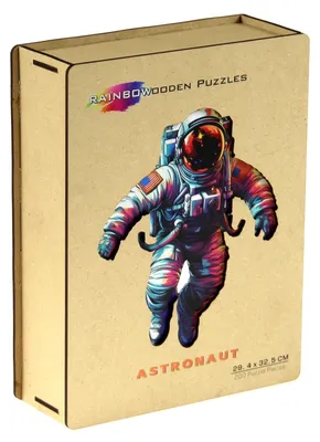 Zdjęcie produktu dla Puzzle 200 drewniane kolorowe Astronauta