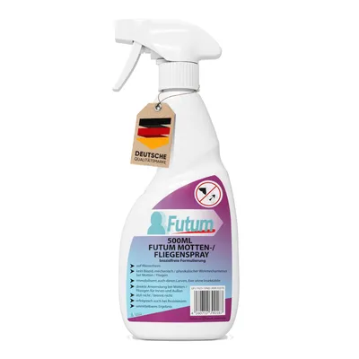 Produktbild von FUTUM 500ml Motten-Spray / Fliegen-Spray mechanische Formel gegen Motten & Fliegen, Mottenschutz Motten Abwehr, Motten Bekämpfung