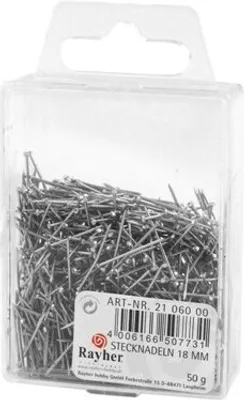 Produktbild von Rayher Stecknadeln für Näh- und Bastelarbeiten, 18 mm lang, 50g Inhalt