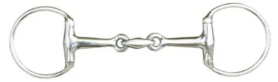 Productafbeelding van Olijfhoofd Bit - Dubbel Gebroken Bit - Paardrijden - Roestvrij Staal - 18mm - Zilver