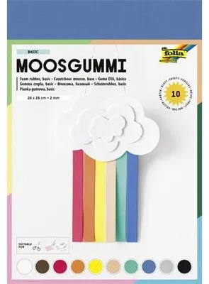 Obrázok produktu pre Folia 231009, Penové pečiatky, Viacfarebný, 2 mm, 20 cm, 29 cm, 10 listy