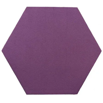 Obrázok produktu pre Textilno-korkový hexagón 15 x 17 cm, dekoratívny panel, fialový