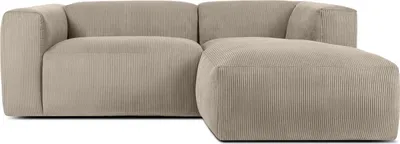 Produktbild von KONSIMO Ecksofa Rechts 3/4 Sitzer mit extrem weicher Sitzfläche "BUFFO", beige, Kordstoff, Modern ,237x73x172/96 cm