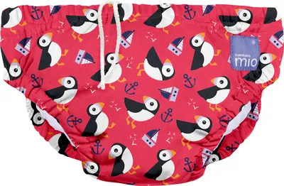 Produktbild von Bambino Mio, Wiederverwendbare Schwimmwindel für Babys und Kleinkinder 0-6 Monate - Papageitaucher