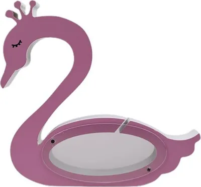 Produktbild von Holz Spardose Schwan Rosa Transparent 23cm - Dekorative Sparbüchse für Kinder