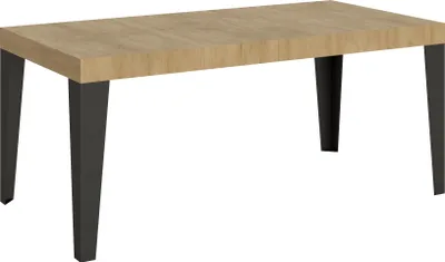 Produktbild von Ausziehbarer Tisch 90x180/284 cm Gestell Flame Oak Nature Anthrazit