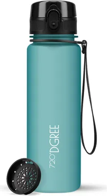 Zdjęcie produktu dla Butelka na napoje 720°DGREE uberBottle softTouch z sitkiem, kolor ocean blue, 0,5 l