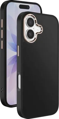 Produktbild von Avizar, Hülle für iPhone 17, mattes Finish mit metallischer Kameraumrandung, Schwarz
