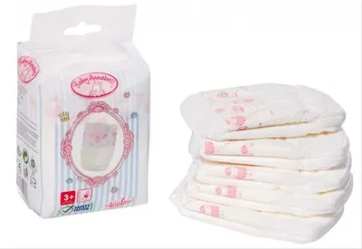 Produktbild von Zapf Creation 792308 Baby Annabell® Windeln, 5 Stü