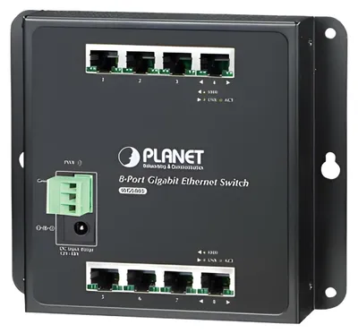 Produktbild von PLANET WGS-803, Unmanaged, L2, Gigabit Ethernet (10/100/1000), Vollduplex, Wandmontage