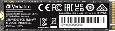 Produktbild von Verbatim Vi5000 M.2 SSD 2TB PCIe4 NVMe 31827