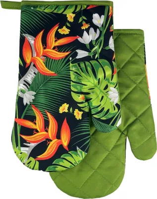 Image de Set de gants de cuisine avec aimant Leaves feuilles