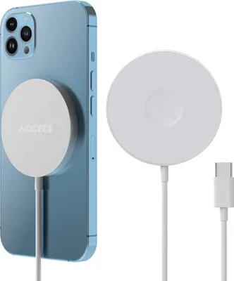 Productafbeelding van Accezz Wireless Charger USB-C - MagSafe Draadloze Oplader - 1 meter - Wit