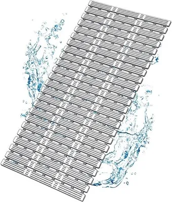 Produktbild von Famanu Badmatte antirutsch, 90 x 40 cm, mit Saugnäpfen und Ablauflöchern, schimmelresistent, maschinenwaschbar