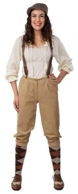 Produktbild von Knickerbocker Damen Cord Hose 20er Jahre Peaky Blinders Kostüm , Größe:44/46