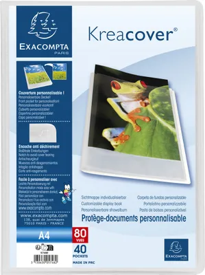 Image de Exacompta 10x Protège-documents en PP semi rigide 80 vues A4 Incolore 5748E