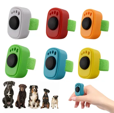 Clicker-Set 6er – Hundetraining mit Fingerring & Handschlaufe