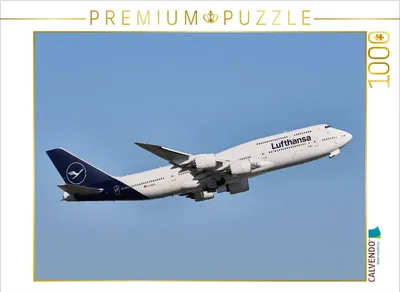 Produktbild von CALVENDO Puzzle D-ABYA - Lufthansa - Boeing 747-800 "Brandenburg" Farnkfurt Airport | 1000 Teile Lege-Größe 64x48cm Foto-Puzzle für glückliche Stunden