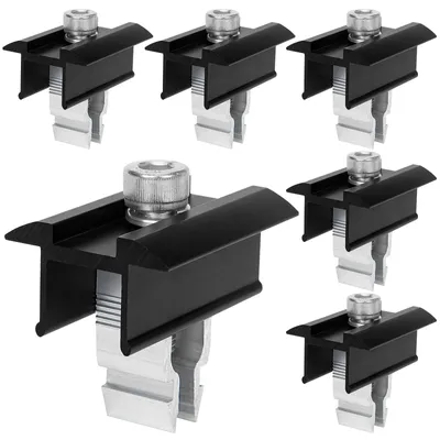 Productafbeelding van 6 stuks eindklemhouders balkonkrachtcentrale 30 mm, bevestiging zonnepaneelhouderset