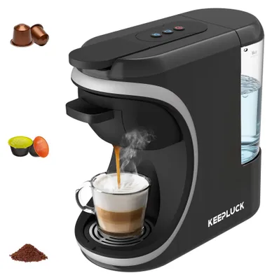 3-in-1 Kapsel-Kaffeemaschine, kompakt, 600 ml, für Nespresso/Dolce Gusto/Pulver