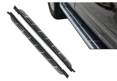 Imagen del producto de Escalones laterales para pisamanos de Porsche Cayenne SUV 9Y0, modelo 2018 en adelante.