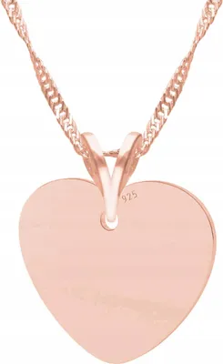 Image de Collier doré avec pendentif coeur, coeur d'amour, argent 925