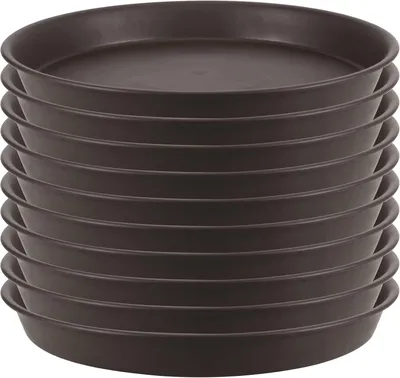 Imagen del producto de Soporte para plantas, redondo, de plástico, 30 cm de diámetro, juego de 10 unidades, para uso en interiores y exteriores