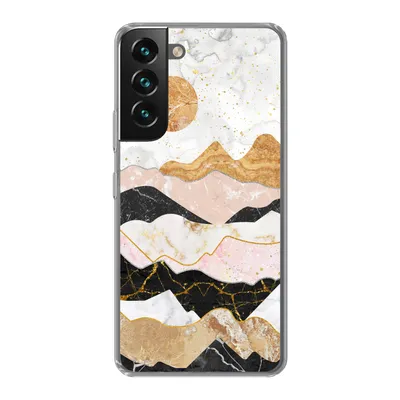 Produktbild von MuchoWow® Handyhülle Schutzhülle Hülle für Samsung Galaxy S22 Marmor - Gold - Pastell Silikon Softcase Handy Hülle - Mobiltelefonhülle