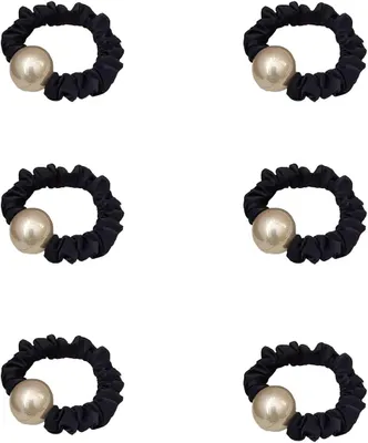 Produktbild von Haargummis mit Perlen, 6 Stück, elastisch, klein, für die Haare