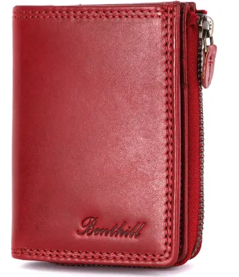 Produktbild von Benthill Kleine Geldbörse Echt Leder - Geldbeutel mit RFID Schutz - 7 Kartenfächer - Slim-Wallet inkl. Geschenkbox