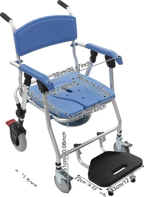 Produktbild von Duschstuhl, Mobilitätshilfe, Komfortdesign, Marineblau