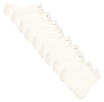 Produktbild von sloggi Damen Tai-Slip 9-Pack GO Daily Baumwolle Tai - SILK WHITE - Größe XL