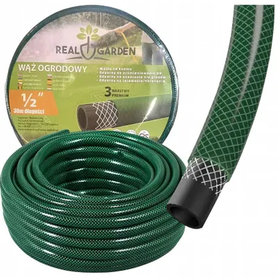 Immagine prodotto di Tubo da giardino a spirale a tre strati, robusto, flessibile, resistente, 30 m, 1/2" gomma